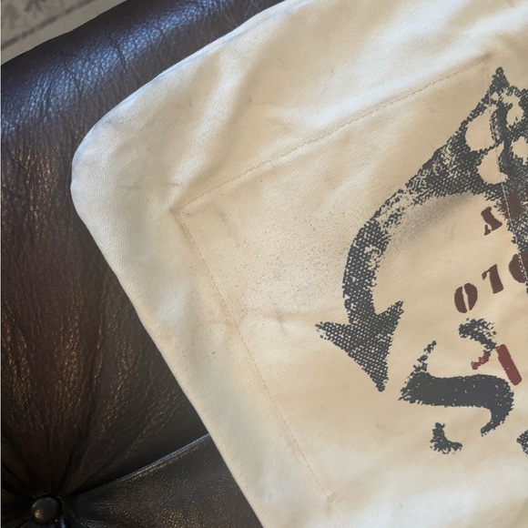 ✨RRL RALPH LAUREN Heavy Canvas Logo Print 2 Way Market Tote Bag UNISEX - Picture 15 of 16